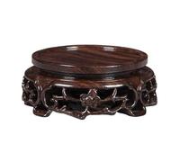 GEK208130 Vase Pied de piédestal Présentoir Rond en ébène for Vase d'aquarium, Support de Base for Ornement d'autel de vin et Pot de Fleurs Décoration de la Maison(Moyen)