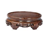 GEK208130 Vase Pied de piédestal Socle Circulaire en Bois for bonsaï, Support de Vase sculpté for décoration de Maison ou de Bureau Décoration de la Maison(Petit)