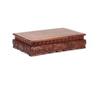GEK208130 Vase Pied de piédestal Socle de jardinière rectangulaire en Palissandre, décoration d'intérieur for Lampe de Table, théière Décoration de la Maison(Grand)