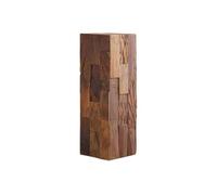 GEK208130 Vase Pied de piédestal Socle de souche d'arbre carré Vintage, présentoir de Table d'appoint en Bois, Ornement Artistique Décoration de la Maison(Petit)