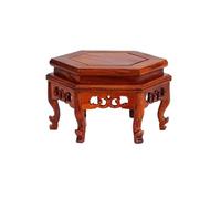 GEK208130 Vase Pied de piédestal Socle Hexagonal en Bois for théière, présentoir décoratif en Pierre Décoration de la Maison