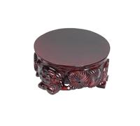 GEK208130 Vase Pied de piédestal Socle Rond et épais sculpté en Bois for décoration de Bureau à Domicile Décoration de la Maison(Petit)