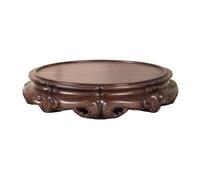GEK208130 Vase Pied de piédestal Support Circulaire en ébène for bonsaï, for Pot de Fleurs, Lampe de Table, Support de théière Décoration de la Maison(Grand)