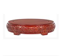 GEK208130 Vase Pied de piédestal Support de Base de Sculpture Circulaire en Relief Rouge, Support de présentation for Pot de Fleurs, Vase et Plante d'intérieur Décoration de la Maison(Grand)
