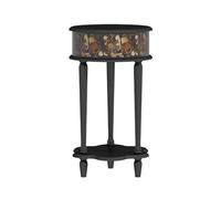 GEK208130 Vase Pied de piédestal Table d'appoint Ronde Noire de Style Vintage français for Salon, Chambre à Coucher, Support for bonsaï Décoration de la Maison