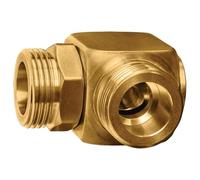 GEKA Plus 42.9000.20 Bras Rotatif coudé, pièce de Rechange pour Enrouleur Automatique GEKA Plus pour n° 42.9000.9, 42.9010.9, 2 filetages extérieurs G1, en Laiton, Accessoires pour Outils de Jardin