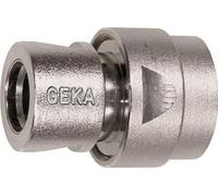 GEKA plus pièce de tuyau "système enfichable" ; 3/4" - 19mm MS Ni avec écrou de serrage