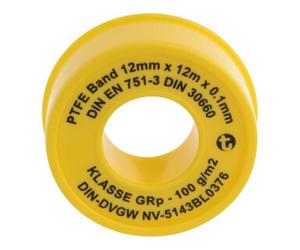 GEKA Ruban d'étanchéité en PTFE GRp L12 m B12 mm D0,1 mm blanc 100 g/m² Rouleau GEKA Quantité:1