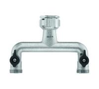 GEKA Zweiwegeventil vertical IG G3/4+G1 2xAG G3/4MS Cr Quantité:5