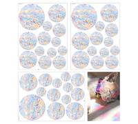 Gekamoyue 39 Pièces Suncatcher Sticker, Autocollants Anti-Collision, Anti Collision Oiseaux PVC, Fenetre Arc-en-Ciel Suncatcher Sticker, Protection de Porte en Verre et Sauvez Les Oiseaux