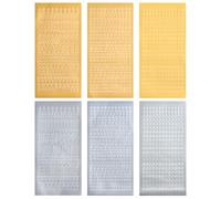 Gekamoyue 6 Feuilles D'autocollants Lettres, Autocollants Numérotés Or et Argent, Autocollants de Bougies, pour Album Photo, Scrapbook, Mariage, Bougies