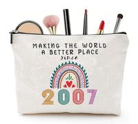 Gekamoyue Cadeau Anniversaire Femme, Cadeau pour Femme Trousse Maquillage, Cadeau Anniversaire Femme 19 Ans, Cadeau pour Femme 19 Ans Trousse Maquillage