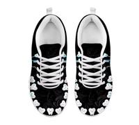 Gekhuqory Chaussures dentaires de dessin animé - Chaussures de sport décontractées pour femme - Dentiste - Marche en plein air, Imprimé dents drôles, 44 EU