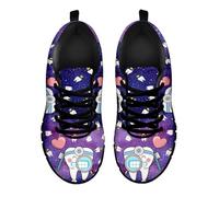 Gekhuqory Chaussures dentaires tendance, chaussures de course sur route, chaussures de trekking, de randonnée, Cute Teeth Dentist Purple Galaxy, 36 EU