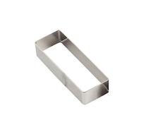 GeKLok Moule à mousse rectangulaire - Outils de pâtisserie avec presse en acier inoxydable - Moules carrés en métal - Mini moules à biscuits en aluminium