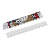 Geko adhésif Boudin de Porte en PVC Souple Rigide Profil pour Le Fond de la Porte 100 cm Sachet Plastique avec Headcarton, Blanc, Taille Unique