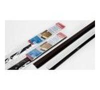 GEKO Bas de porte adhésif en aluminium + brosse flexible - 100 cm - Marron