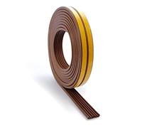 Geko Boudin de Porte adhésif en Caoutchouc épdm extrudé pour Portes et fenêtres Profil E mm 9 x 4 x 6 m (2 x 3 m) Marron Boîte fermée Taille Unique