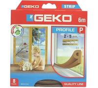Geko Joint adhésif Profil P en caoutchouc EPDM 9 mm x 6 m Marron