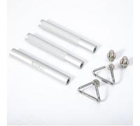 Geku Fit Bande de résistance en aluminium - Barre d'entraînement amovible en 3 sections pour exercices de bande de résistance, musculation, salle de sport à domicile