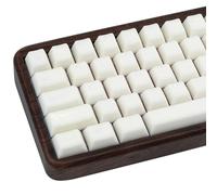 GEKUCAP Lot de 114 touches PBT blanches laiteuses de style minimaliste, personnalisées, double shot, profil cerise, pour clavier mécanique ANSI 61/87/104/108