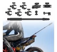 Gekufa Support Moto - Compatible avec Insta360 & GoPro Caméras d’Action, Perche Selfie 150 cm avec Double Système de Fixation Guidon