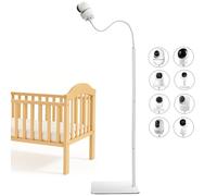 Gekufa Support Universel pour Babyphone, Hauteur Réglable 93-175 cm, Base Lestée sans Perçage, Col de Cygne Flexible Rotation 360°, Compatible avec Tapo/TP-Link, Eufy, Google Nest, Blink, Ring