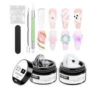 Gel 3D Ongles,Design Ongles Non Collant - Gel Dur à Modeler à la Main | Pour Débutants Professionnels Amateurs De Beauté Étudiants Femmes Filles Épouses Mères Mariées Salon À