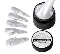 Gel 3D Pour Ongles - Gel De Sculpture Blanc Pour Ongles,Colle De Décoration De Manucure Lisse Pour Beauté Charme Sculpture De Fleurs Modélisation Et Design | French Manicure
