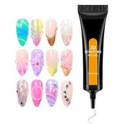 Gel 3D pour Ongles - Outils De Manucure 3D Longue Durée Sans Essuyage,15ml Gel Transparent De Modelage Pour Ongles,Pour Salon Maison Fête Vacances Photographies Mariage Voyage Débutants