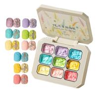 Gel à Appliquer au 9 Teintes Solides Gel Vernis à Ongles avec Pinceau | Art de Manicure Solide avec Soin Beauté Arc-en-de Longue Durée pour Vacances Printemps Été