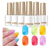Gel à bulles pour ongles - Finition dégradée longue durée - Gel à ongles translucide - Pour débutants, professionnels, maison, mariage, réunion, voyage, rendez-vous