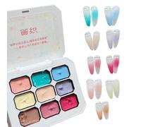 Gel à l'huile macaron - Neuve grille - Semi-solide - Couleur poudre - Pour le maquillage du visage - Structure 3D - Dégradé de couleur sans couture - Parfait pour manucure, mariage