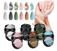 Gel à ongles 3D | Gel à dessin gravé en 3D pour la modélisation des ongles,Couleur longue durée sans lavage Accessoires de sculpture pour femmes Salon de beauté et usage domestique