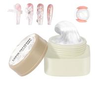 Gel à ongles 3D - Gel de, gel de sculpture solide | Formule facile et sèche sans couple blanc sec pour extensions acryliques, construction d'ongles longue durée à base de pour mani