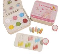 Gel à ongles à haute teneur en pigments, palette de gel dégradé, kit de de 15 g avec base de couverture, formule de peinture professionnelle lisse, 6 grilles de mélange, ensemble de salon de