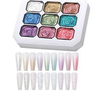 Gel à ongles dégradé - Kit de peinture finition satinée, gel de couleur à haute saturation, ensemble de vernis multi-teintes | Convient pour une utilisation en salon, pratique artistique, look de fête