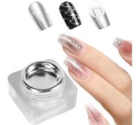 Gel à Ongles Effet Chrome 8ml Argent Réfléchissant Longue Tenue | Vernis Effet Miroir Finition Chromée pour , Soirée, Rencontre, Femmes, Filles, Débutant, Manucure et Pédicure