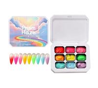 Gel à ongles - Ensemble de vernis gel de manucure 18 ml, formule dégradé longue durée, revêtement de couleur UV/LED, gels professionnels d'amélioration des ongles, kit de beauté de voyage pour salon