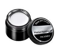 Gel À Ongles Métalliques En Argent - Miroir À Haut Brillant, Vernis Chromé 3D Réfléchissant | Peinture Finale De L'art Nail, Gel De Laquer Brillant Pour La Configuration De Conception De Style M