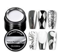Gel à ongles, vernis à ongles en métal | Vernis à ongles en métal argenté de 7 ml - Vernis à ongles réfléchissant haute brillance, accessoires de manucure pour femmes et filles