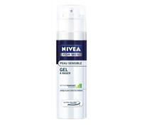 NIVEA MEN Peau Sensible Gel à Raser (1 x 200 ml), crème de rasage enrichie en camomille et en hamamélis, soin rasage 0% alcool pour homme à la peau sensible