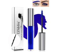 Gel à Sourcils Longue Tenue-Kit de Teinture de sourcils de Couleur de Sourcil au Rasoir à Sourcils, Volume fibre Mascara, Naturel Maquillage des yeux imperméable et anti-bavures, Sans Résidus-07 Bleu