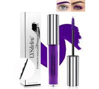 Gel à Sourcils Longue Tenue-Kit de Teinture de sourcils de Couleur de Sourcil, Volume fibre Mascara, Naturel Maquillage des yeux imperméable et anti-bavures-08Violet