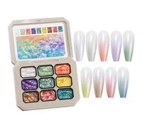 Gel à Tapotement - Gel Pour Dégradé De Manucure | Palette de 9 Vernis Accessoires Design d'Ongles Art de la Création Manucure Peinture
