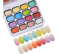 Gel à Tapoter Kit Manucure Dégradé de Seize Couleurs