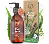 Gel Aloe Vera Bio 100% Pur Aloe 200ml-Flacon Verre Recyclable + Pompe-Gel Aloe Vera Cheveux Bouclés,Hydratant Crème Aloe Vera Visage,Soin Coup De Soleil Corps-Aloe Vera Gel Bio