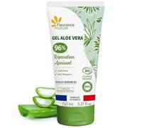 Gel Aloe Vera Bio 96% | Apaisant | Hydratation Intense | 150 ml | Certifié COSMOS Organic | Visage et Corps | Après-Soleil | Gel Natif Frais Issu de Pulpe Pressée | Fleurance Nature