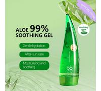 Gel apaisant à 99% d'aloe vera 250ml - Rafraîchissant et non collant, gel apaisant après-soleil à 99% d'aloe vera - Apaisant et hydratant | Hydratation légère | Texture de gel | Non gras | Absorption