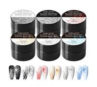 Gel Araignée Pour Manucure Peinture Liner Détail Fin Compacte Élastique | Polyvalent et Multi- Faux Ongles Naturels, Feuilles de Papier, Coque de Téléphone Portable
